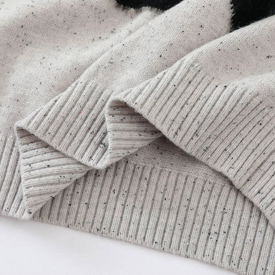 Cartoon Graphic Sweaters Men Streetwear Harajuku Hip Hop Oversized Sweaters Knit Pullover Jumper Casual Loose Sweaters