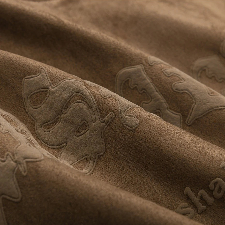 2026 Men Fashion Loose Suede T Shirts Skeleton Wings Graphic Harajuku Streetwear T-shirt Oversized Hip Hop Tshirt Unisex Tee Top