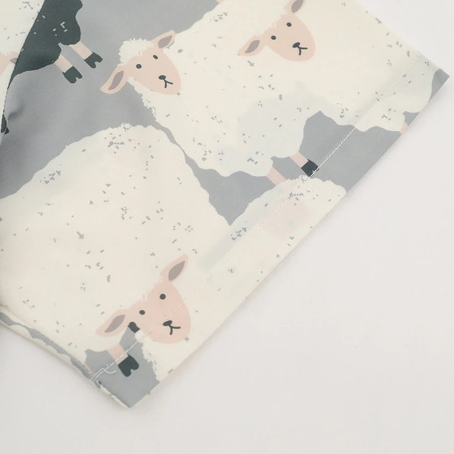 Sheep Printed Shirts Men's Summer Casual Loose Hawaii Shirts Loose Casual Short Sleeve Button Up Blouse Harajuku Shirts