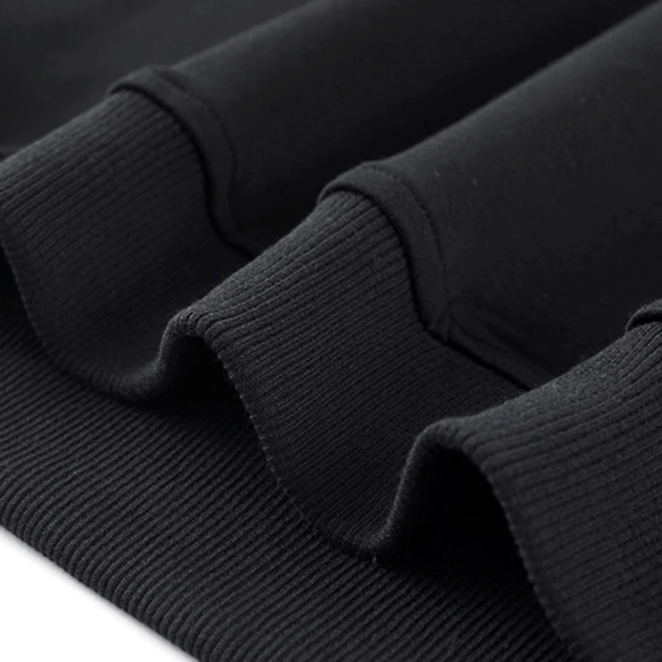 Darkwear Techwear Sweatshirt Hide Pocket Cargo Hoodie Men Streetwear Harajuku Hip Hop Y2K Hoodies Pullover Tracksuit Black