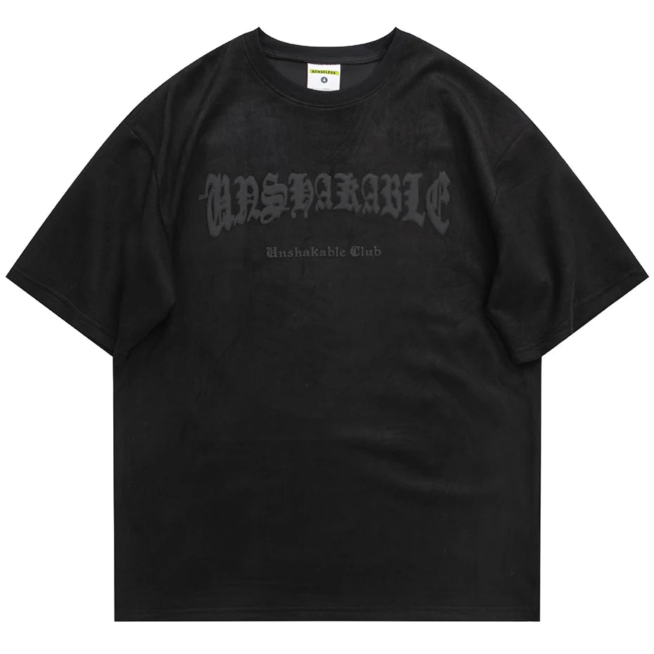 2026 Men Fashion Loose Suede T Shirts Skeleton Wings Graphic Harajuku Streetwear T-shirt Oversized Hip Hop Tshirt Unisex Tee Top