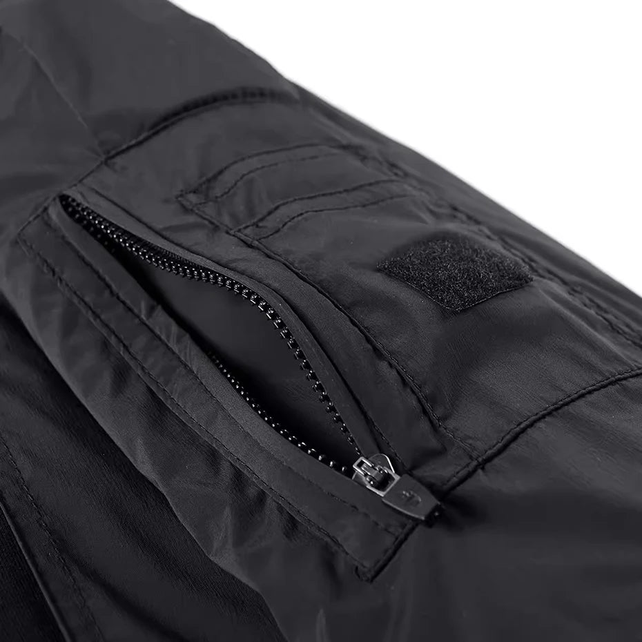 Darkwear Techwear Sweatshirt Hide Pocket Cargo Hoodie Men Streetwear Harajuku Hip Hop Y2K Hoodies Pullover Tracksuit Black