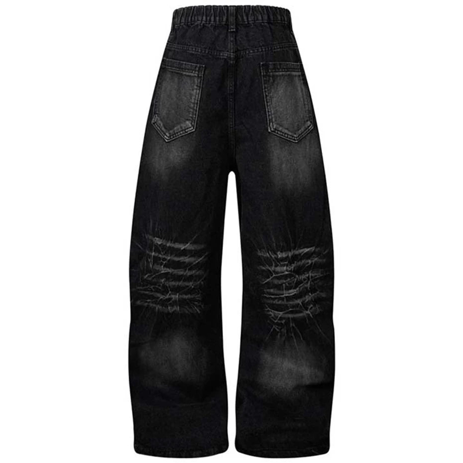 Vintage Baggy Jeans Men's Loose Wide Leg Denim Pants Streetwear Harajuku Hip Hop Jeans