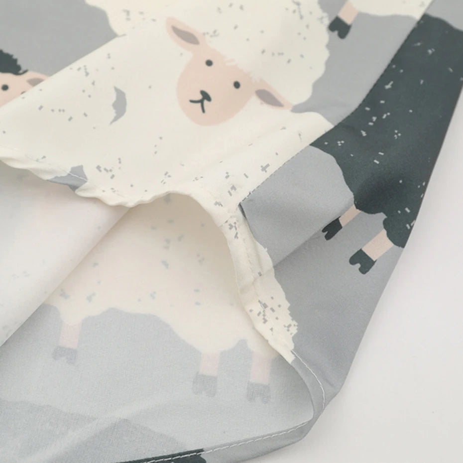 Sheep Printed Shirts Men's Summer Casual Loose Hawaii Shirts Loose Casual Short Sleeve Button Up Blouse Harajuku Shirts