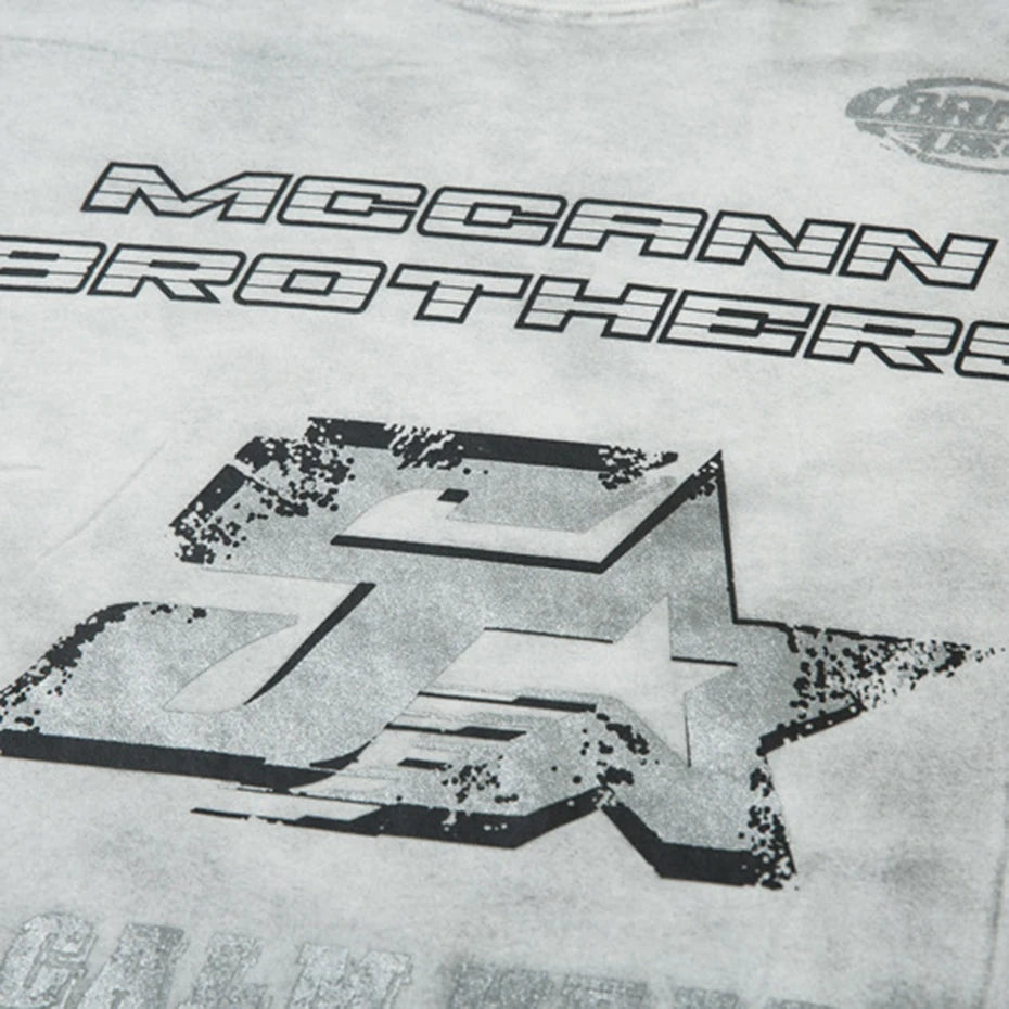 Harajuku Vintage Oversized T-shirts Men Streetwear Hip Hop Long Sleeve T Shirts Washed Retro Loose Tee Tops