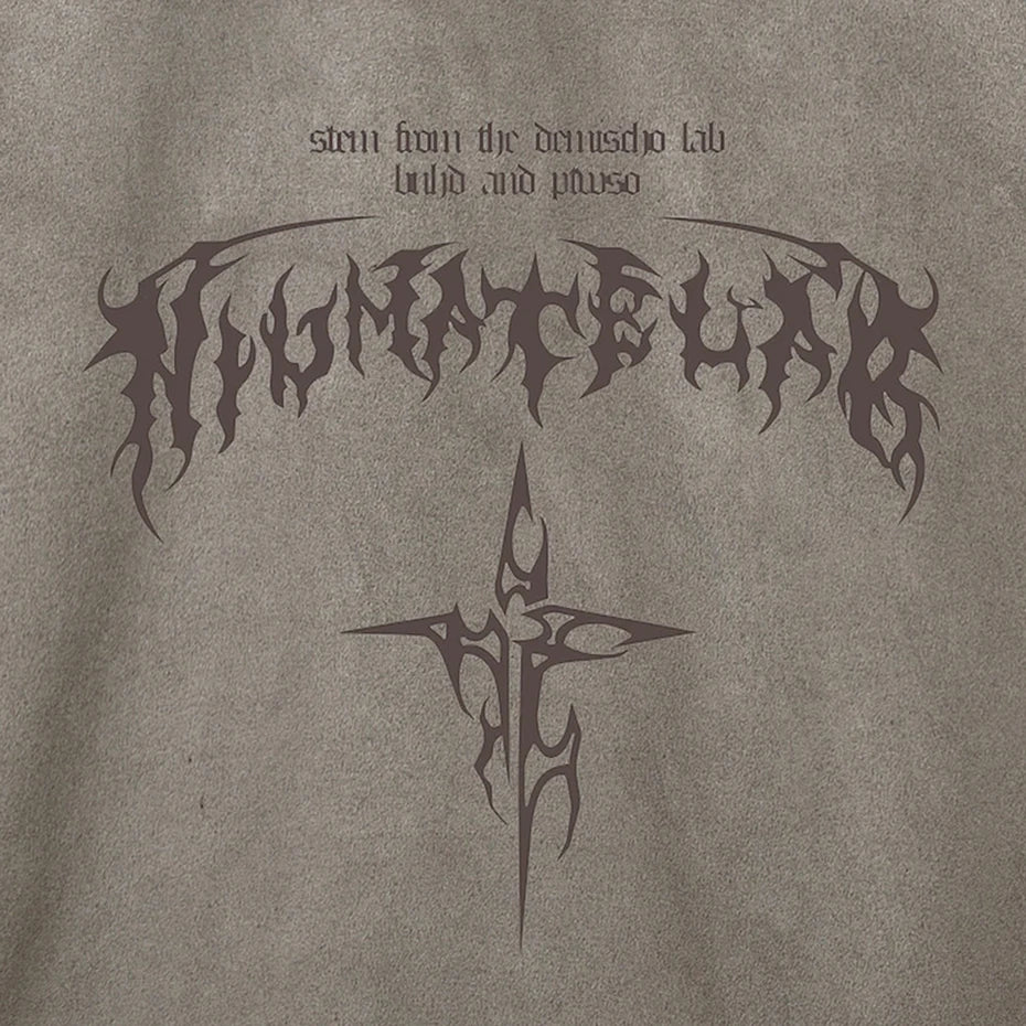 Summer Men Vintage Suede T Shirt Cross Graphic Gothic Punk Tee Tops Streetwear Harajuku Oversized Hip Hop T-shirt Male