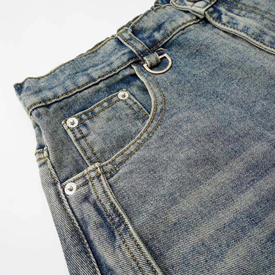 Vintage Baggy Jeans Men's Loose Wide Leg Denim Pants Streetwear Harajuku Hip Hop Jeans