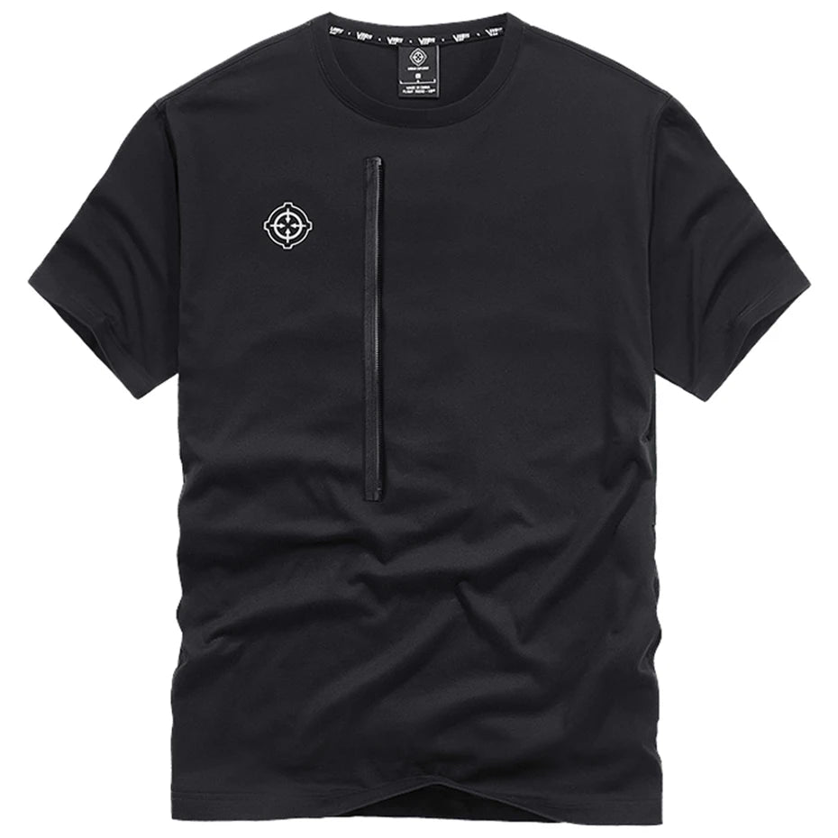 Mens Fashion Techwear T Shirt Hi Street Mechanical Tactical Tshirts Oversized Harajuku Hip Hop Streetwear Cargo Tops Tees