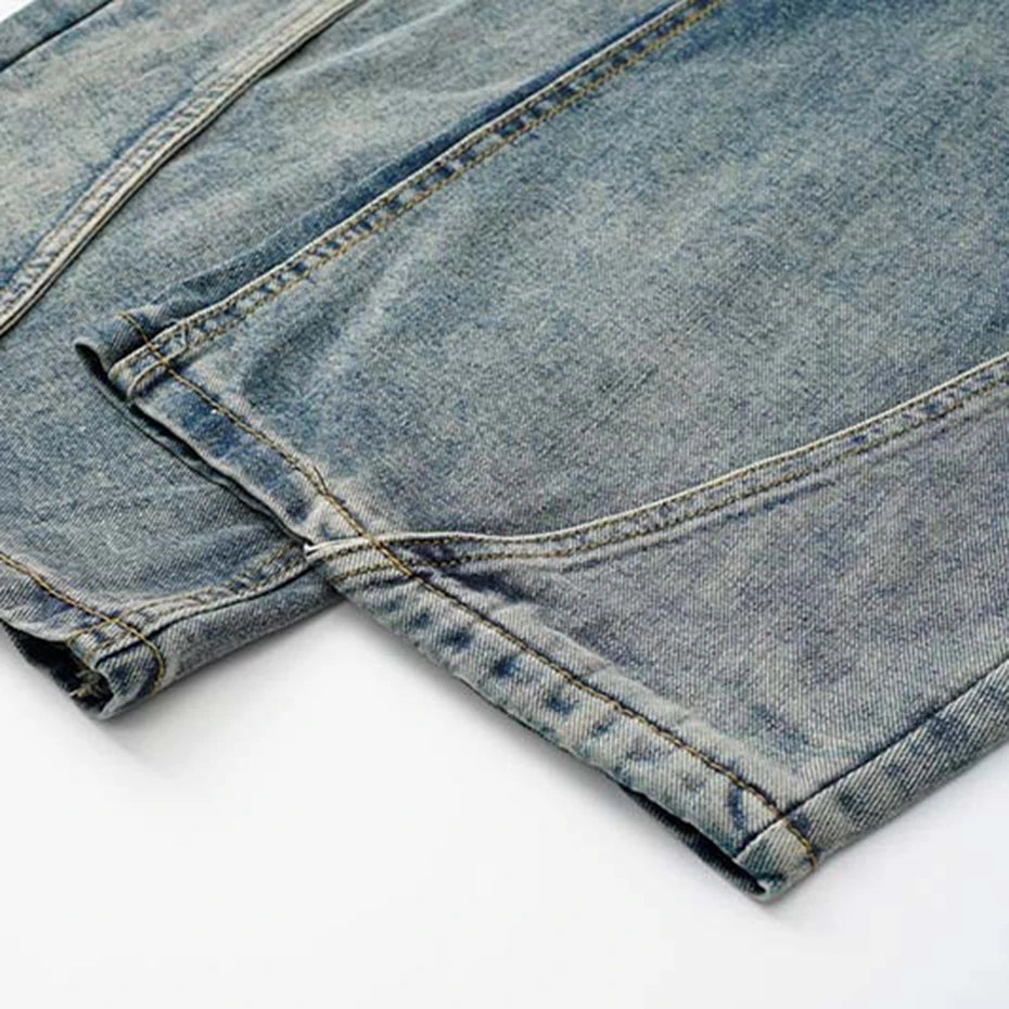 Vintage Baggy Jeans Men's Loose Wide Leg Denim Pants Streetwear Harajuku Hip Hop Jeans