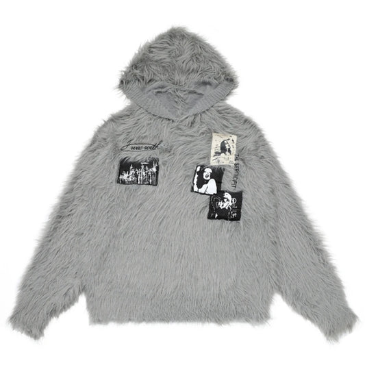 Fluffy Sweaters Vintage Oversized Y2K Sweaters Knitted Jumper Streetwear Harajuku Hip Hop Sweaters Knitwear