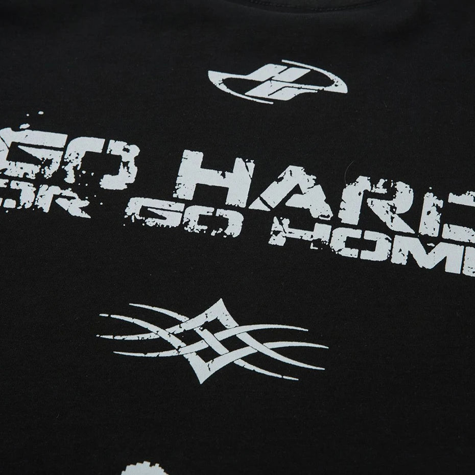 Harajuku Vintage Oversized T-shirts Streetwear Hip Hop Graphic Fake Two Piece T Shirts Men Loose Long Sleeve Tee Tops