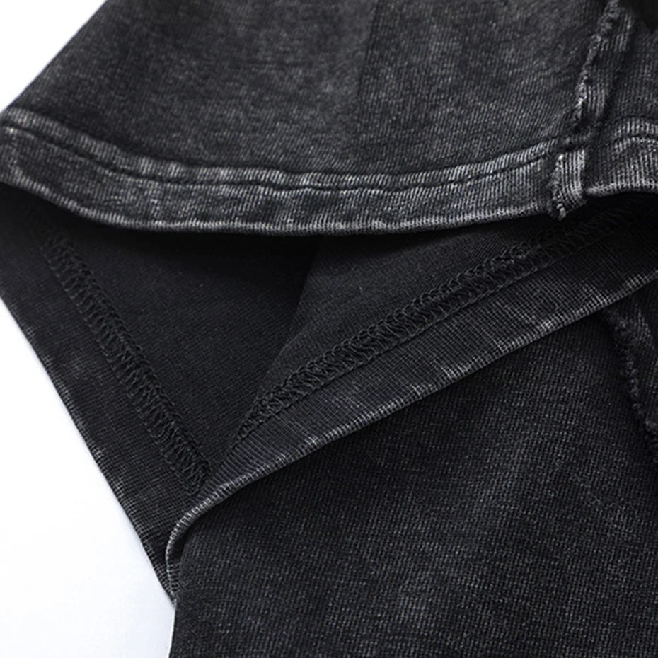 Streetwear Patchwork T-shirts Hip Hop Harajuku Oversized Tee Shirt 2026 Men Fashion Punk Y2K T Shirts Black Loose Tshirt Top